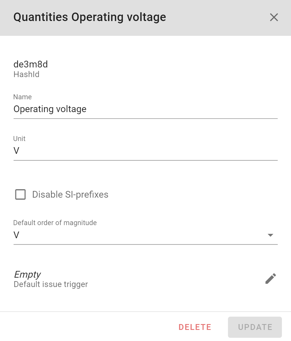 quantity creation and setting thresholds